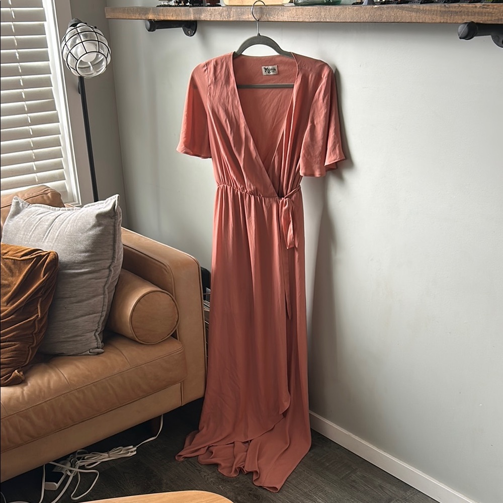 Show me your Mumu Pink Maxi Wrap Dress
